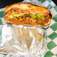 Tortas · Your choice of protein on a toasted Mexican bun. Comes with cheese, chipotle mayonnaise, avo...