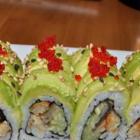 Dragon Roll · smoked eel, cucumber topped with avocado