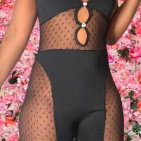 Beyonce Black One Piece · Casual sexy Sexy Hollow Out Zipper Up Sleeveless Jumpsuits is comfortable and flattering for...