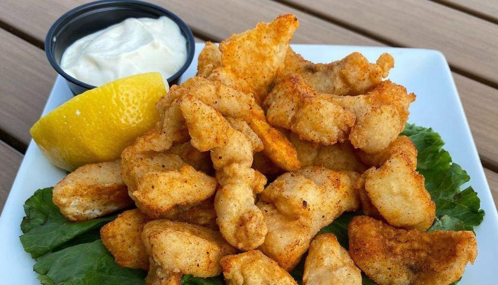 Walleye Fingers · Cajun spiced and fried, served with house made tartar sauce and lemon