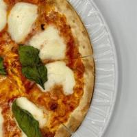 Margherita Pizza · Fresh Mozzarella, Tomato Sauce, Basil