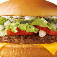 Sonic® Cheeseburger · What you see is what you get. Melty American cheese, crinkle-cut pickles, chopped onions, fr...