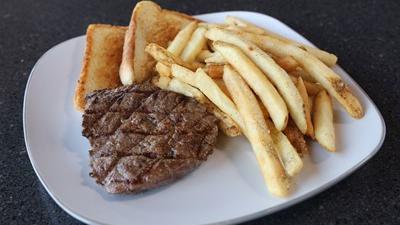 Lunch Sirloin Steak* · 6 oz. USDA Choice. Served with natural-cut fries.
