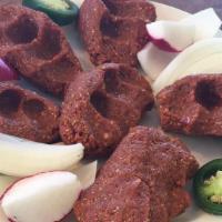 Raw Kibbee Fingers* (5) · Cooked to order: consuming raw or undercooked meats, poultry, seafood, shellfish and eggs ma...