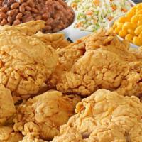 Chicken (20) Or Tenders W/4 Large Sides · 20 pcs Chicken or Tenders and your choice of 4 large sides.