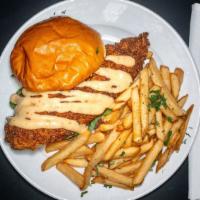 Catfish Sandwich · Delicious house battered catfish is golden fried, topped with Gold Room Sauce, and served on...