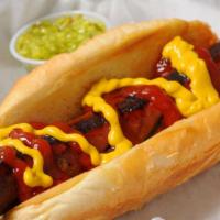 The Bub Dog · Tastiest dog in town. A 1/4 pound, 6” long, black angus all-beef hot-dog. We bake our own bu...