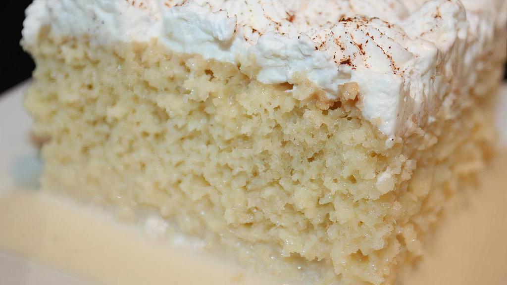 Three Milks Cake · Is a sponge cake—in some recipes, a butter cake—soaked in three kinds of milk: evaporated milk, condensed milk, and heavy cream.