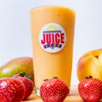 Freestyle (24 Oz) · Mango Juice, Pineapple Sherbet, Strawberries, Mangos, Peaches