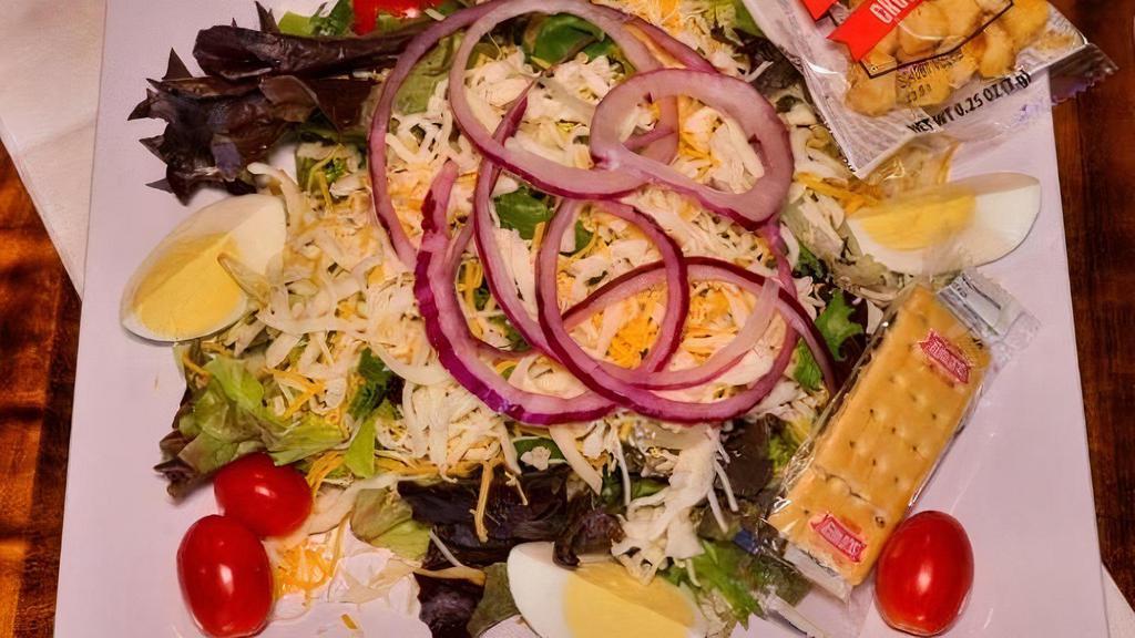 Classic Salad · Our salad blend, cheese, egg, tomato, red onions and croutons. *Try it “Bleu Style”