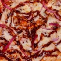 Bbq Chicken · Grilled chicken, red onion and BBQ sauce. Try it ‘Lawrence’ style – add cream cheese.