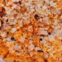Buffalo Chicken · Grilled chicken and hot sauce topped with blue cheese crumbles or ranch dressing.