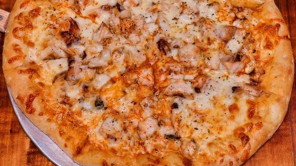 Buffalo Chicken · Grilled chicken and hot sauce topped with blue cheese crumbles or ranch dressing.