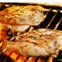 Chicken Breast · Fried or grilled chicken breast and slice of bread