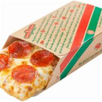 Pepperoni - Regular Slice · 470 cal. ½ lb regular slice of our famous pan-style pizza. Includes zesty pizza sauce, Wisco...