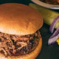 Pulled Pork Sandwich · A hearty helping of our slow-smoked pulled pork served on soft, fresh sandwich bun. Includes...