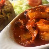 Mariscada · Seafood mix: shrimp, octopus & crab meat in tomato or garlic sauce.
