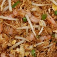 Pork Fried Rice · Long grain nice stir-fried with pork, egg, bean sprouts and green onion.