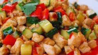 Kung Pao Chicken · Spicy. Chicken with celery, water chestnuts, bamboo shoots, green pepper, and peanuts in a s...