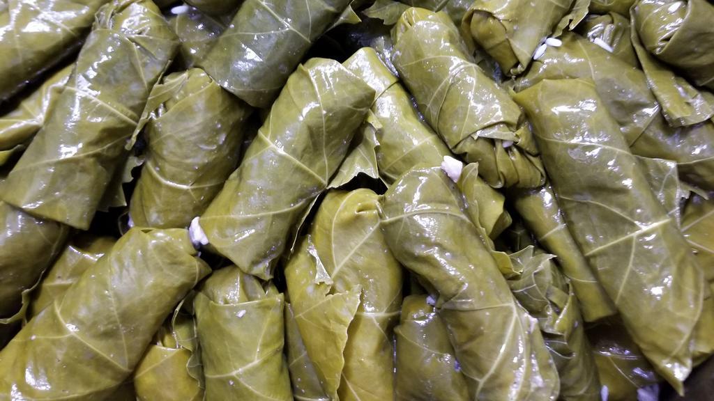 Grape Leaves (4) · Grape leaves with ground beef and rice