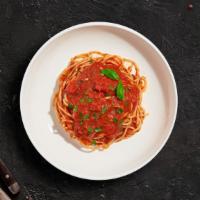Oh La La Marinara (Spaghetti) · Al dente spaghetti cooked with our house made marinara sauce, mozzarella cheese, and italian...