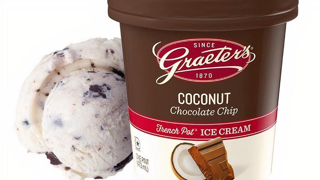 Coconut Chocolate Chip - Pint · Escape to a tropical paradise of frozen delight, combining grated coconut and our gourmet bittersweet chocolate chips