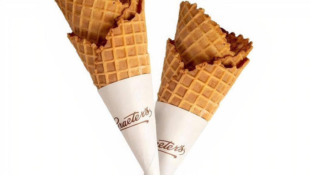 Waffle Cones · Pack of 4 empty waffle cones.. *Price altering additions or substitutions will not be honored..