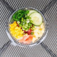 Maui Poke (Tropical) - Lg · 4 scoops of protein
Pineapple, cucumbers, seaweed salad, scallion, mango, pickled ginger, se...