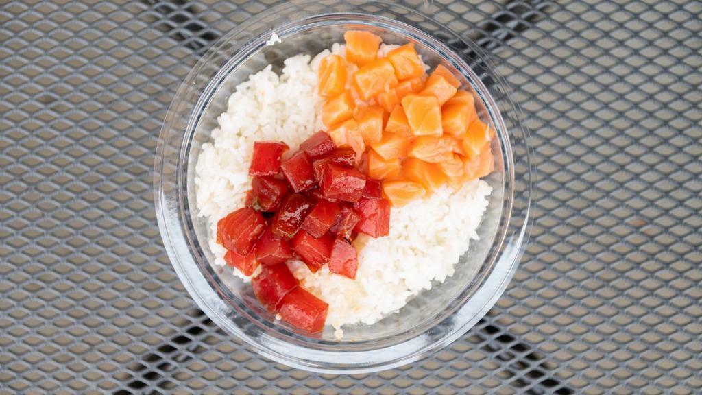 Hawaiian Style Poke (Island) - Lg · 4 scoops of protein
Traditional Hawaiian Way (just marinated fish over rice)