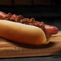 Chili Dog · Hot dog topped with Nathan's Chili without beans.