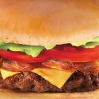 Bacon Cheeseburger · ¼ lb. of fresh beef with melted cheese, 2 slices of bacon, Mayo, pickle, lettuce, and tomato