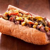 Italian Beef - 6 Inch · Slow-roasted, Italian -seasoned and very thin sliced beef served on fresh-baked Turano frenc...