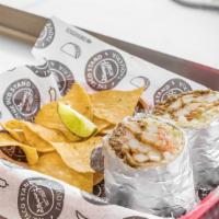 California Burrito · Served in a 12' flour tortilla filled with fresh french fries, choice of meat, cheese, avoca...