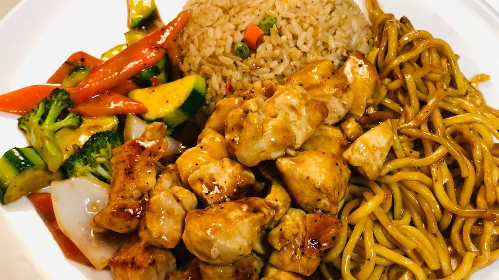 Hibachi Chicken Entree · All Dinners Include Onion Soup, Green Salad, Hibachi Noodle, Hibachi Fried Rice, and Hibachi Vegetable.