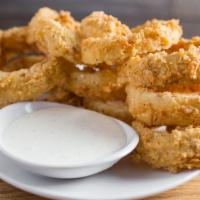 Onion Rings · Served with a side of ranch.