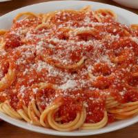 Spaghetti  · An order of spaghetti served with a choice between two homemade sauces. Choice of Small or L...