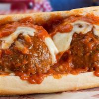 Meatball Sandwich · Hearty meatballs simmered in our special sauce, topped with real Mozzarella cheese on our fr...