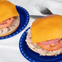 Tuna Melt Sandwich · Homemade tuna salad, tomato, onion, cheese.
