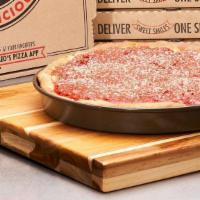 Italiano Deep Dish Pizza · 10 slices, with a garlic buttery crust, and filled with layers of real Wisconsin cheese blen...