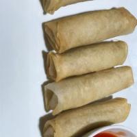 Mini Spring Roll (6) · Vegetable spring roll with almond.