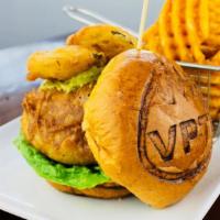The Black Hawk · As featured on Chicago's best, fox32 and the jam show. Beer battered patty stuffed with merk...