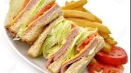 Ham And Cheese Sandwich · Served with french fries and a 20 oz soft drink.