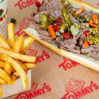 8” Giant Italian Beef With Fries & Drink · 