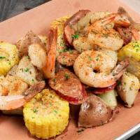 Southern Cajun Shrimp Boil · Tender, succulent boiled Shrimp and fresh Red Potatoes tossed with grilled Sausage and corn,...