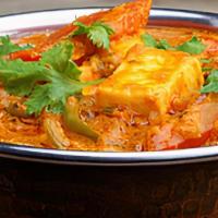 Kadai Paneer · Fresh homemade cottage cheese cooked with, tomato, ginger, garlic, bell peppers, and delicio...