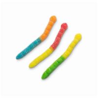 Sour Gummi Neon Worms · Pucker up for these sour wiggly worms. A wild assortment of 3 dual-flavored sour dusted gumm...