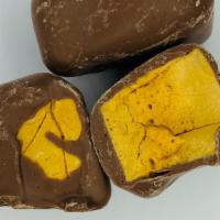 Milk Chocolate Sponge Candy · Crunchy toffee smothered in creamy milk chocolate.