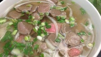 Combination Pho · Brisket, flank, eye of round steak, beef meatball, and tripe.