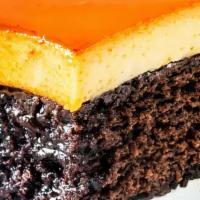 Chocoflan/ Chocolate Cake With Vanilla Custard · 