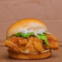 Original Chicken Sandwich Only · One full chicken breast de-boned on a steamed bun with lettuce and mayo.